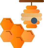 Honeycomb Flat Gradient Icon vector