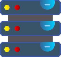 Database Flat Gradient Icon vector