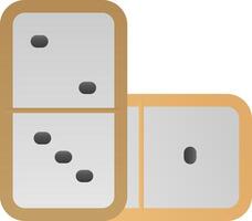Domino Flat Gradient Icon vector