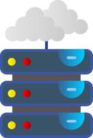 Server Flat Gradient Icon vector