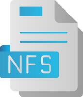 Nfs Flat Gradient Icon vector
