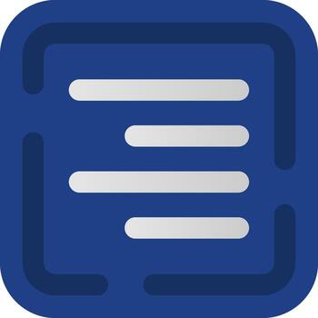 Right align Flat Gradient Icon vector