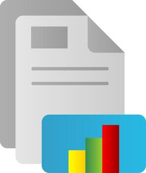 gráfico plano degradado icono vector