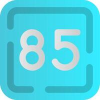 Eighty Five Flat Gradient Icon vector