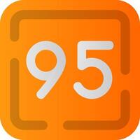 Ninety Five Flat Gradient Icon vector