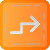 Zigzag Flat Gradient Icon vector