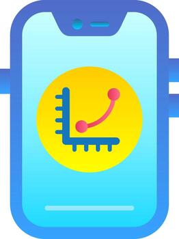 Graph Flat Gradient Icon vector