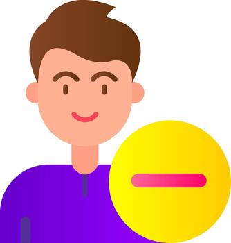 eliminar plano degradado icono vector