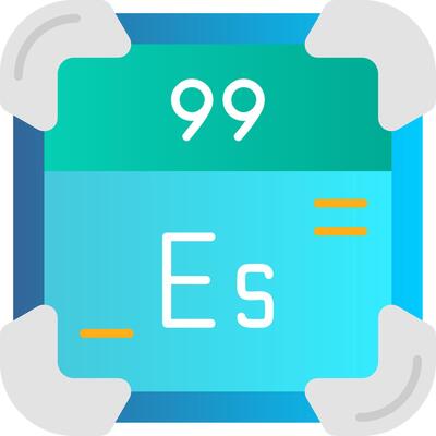 Einsteinium Flat Gradient Icon