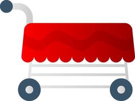 Cart Flat Gradient Icon vector