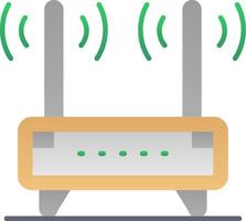 Router Flat Gradient Icon vector