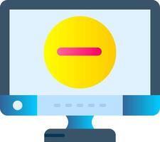 Remove Flat Gradient Icon vector