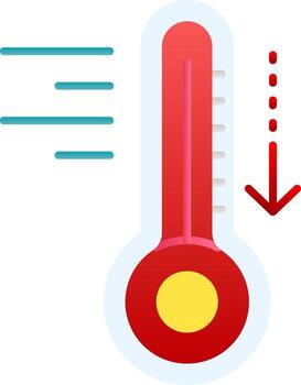 Cold Flat Gradient Icon vector