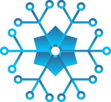 Snowflake Flat Gradient Icon vector