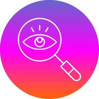 Observation Line Gradient Circle Icon vector