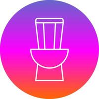 Toilet Line Gradient Circle Icon vector