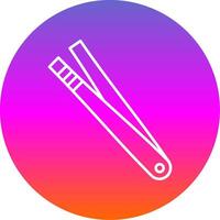 Tweezer Line Gradient Circle Icon vector