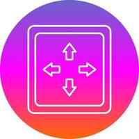 Fullscreen Line Gradient Circle Icon vector
