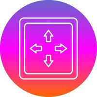 Fullscreen Line Gradient Circle Icon vector