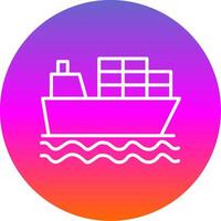 Shipment Line Gradient Circle Icon vector