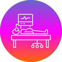 ICU Room Line Gradient Circle Icon vector