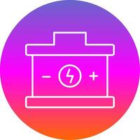 Battery Line Gradient Circle Icon vector