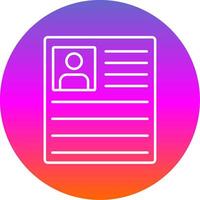 Curriculum Line Gradient Circle Icon vector