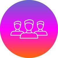 Forum Line Gradient Circle Icon vector
