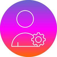 Management Line Gradient Circle Icon vector