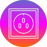 Socket Line Gradient Circle Icon vector