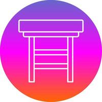 Stool Line Gradient Circle Icon vector