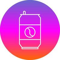 Soda Can Line Gradient Circle Icon vector