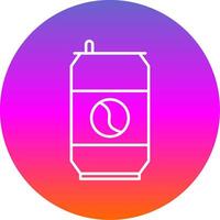 Soda Can Line Gradient Circle Icon vector