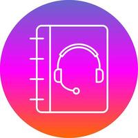 Notebook Support Line Gradient Circle Icon vector