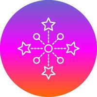 Fireworks Line Gradient Circle Icon vector