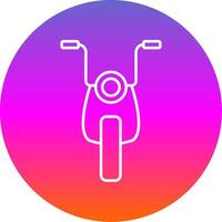 motocicleta línea degradado circulo icono vector