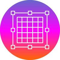 Grid Line Gradient Circle Icon vector