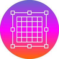 Grid Line Gradient Circle Icon vector