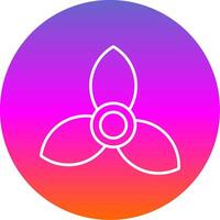 Bougainvillea Line Gradient Circle Icon vector