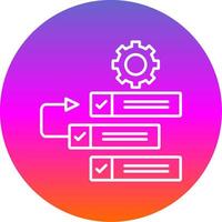 Backlog Line Gradient Circle Icon vector
