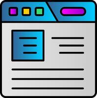 Article Filled Gradient Icon vector