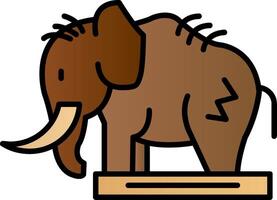 mamut lleno degradado icono vector