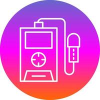 Radiation Detector Line Gradient Circle Icon vector