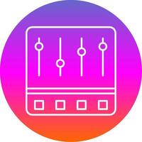 Control Panel Line Gradient Circle Icon vector