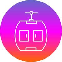 Gondola Line Gradient Circle Icon vector