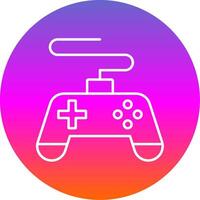 Game Console Line Gradient Circle Icon vector
