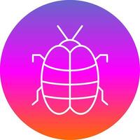 Bug Line Gradient Circle Icon vector