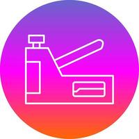 Staple Gun Line Gradient Circle Icon vector