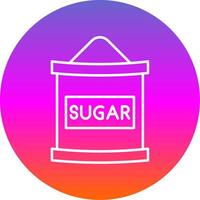 Sugar Bag Line Gradient Circle Icon vector