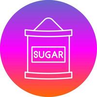 Sugar Bag Line Gradient Circle Icon vector